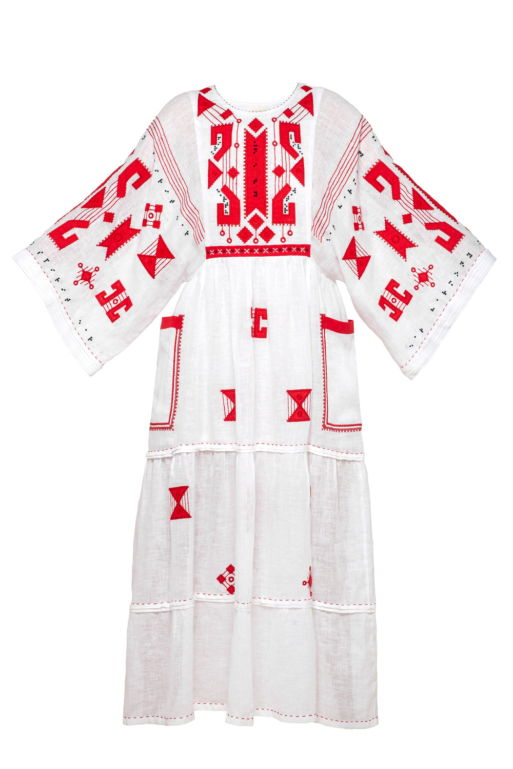 BRAILLE LONG DRESS IN WHITE My Sleeping Gypsy