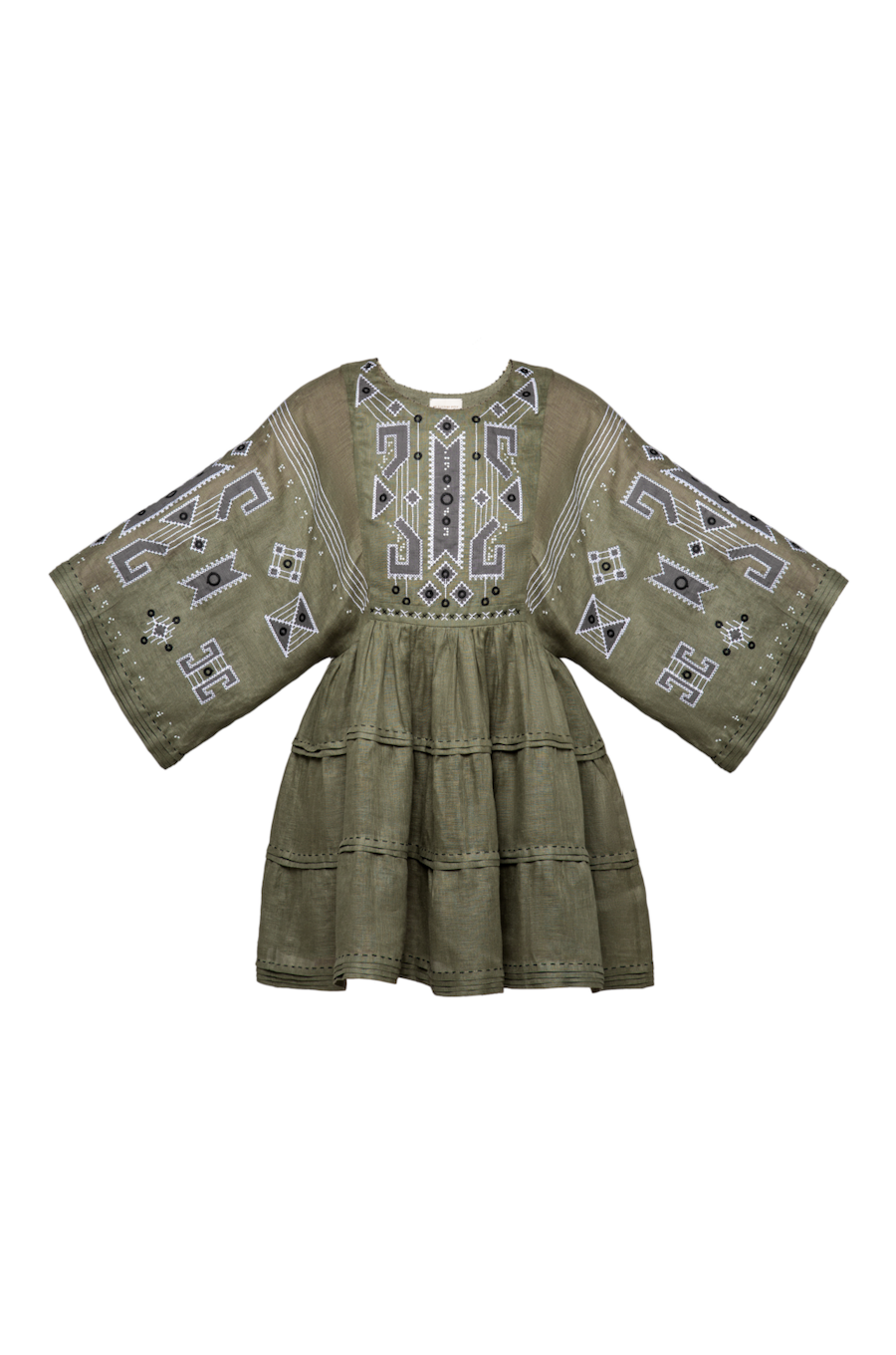 BRAILLE SHORT DRESS IN PALE GREEN My Sleeping Gypsy