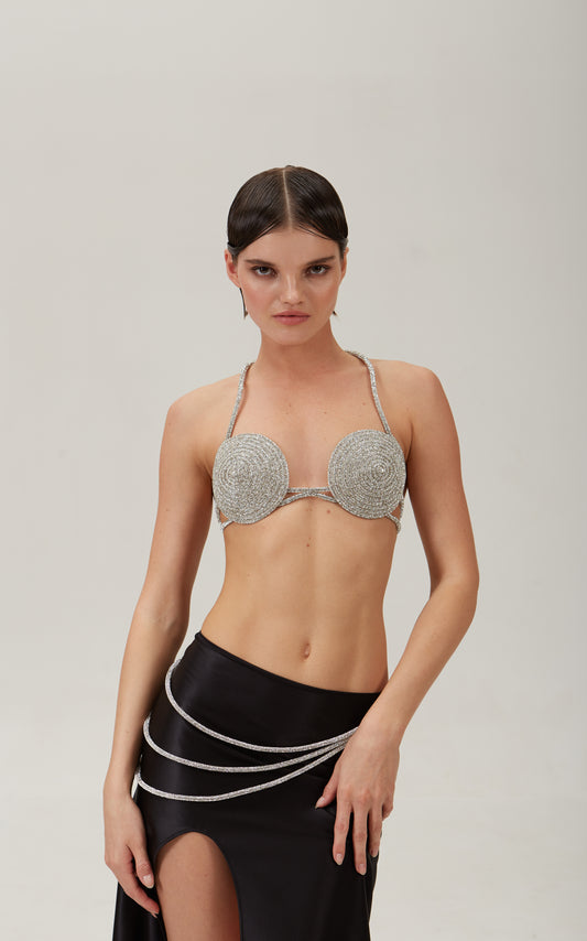 MARIE SPIRAL BRA CRYSTAL NUÉ
