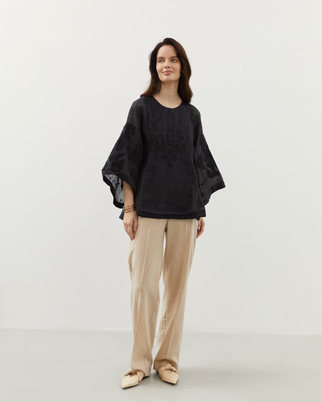 BRAILLE BLOUSE IN BLACK My Sleeping Gypsy