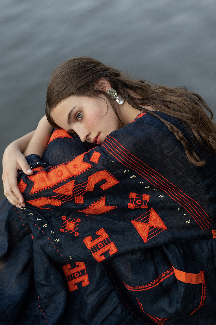 BRAILLE LOND DRESS IN NAVY BLUE My Sleeping Gypsy