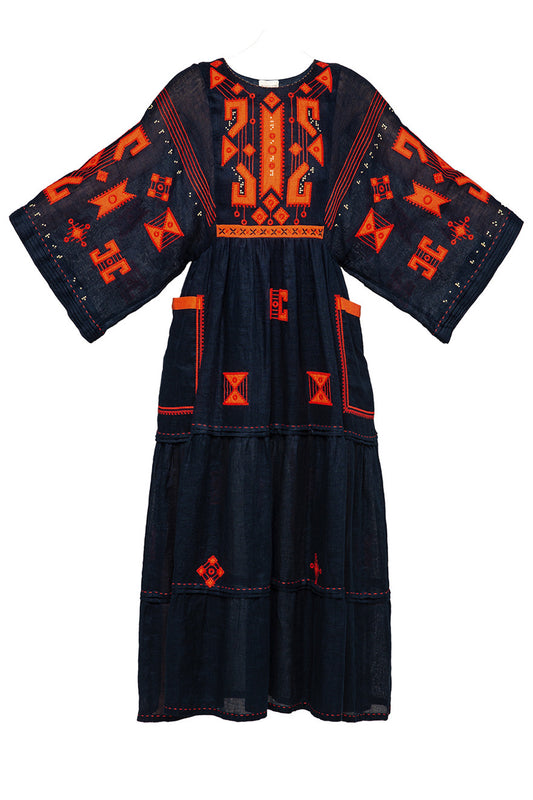 BRAILLE LOND DRESS IN NAVY BLUE My Sleeping Gypsy