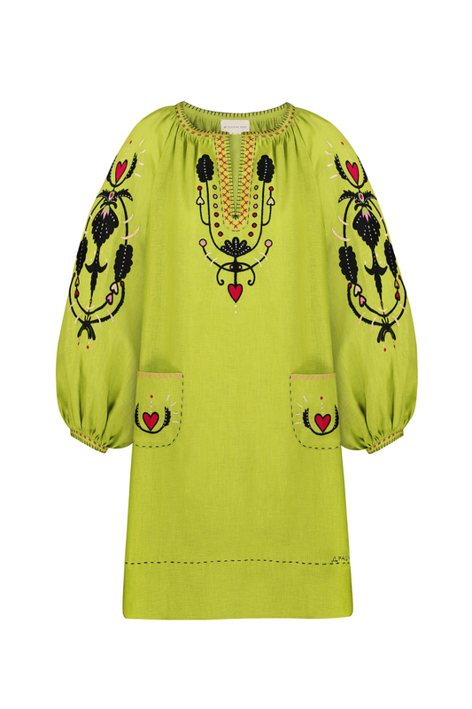 MOLFAR DRESS IN LIGHT GREEN My Sleeping Gypsy
