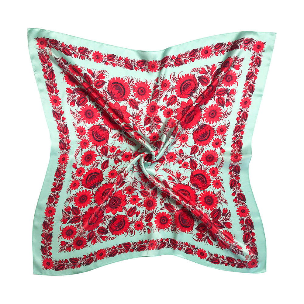 Silk Square Scarf Temptation OLIZ