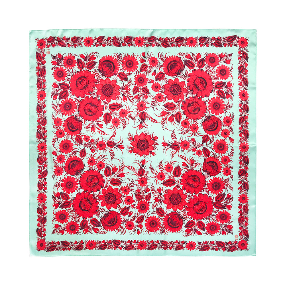 Silk Square Scarf Temptation OLIZ