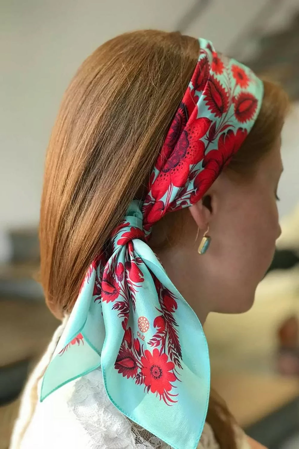 Silk Square Scarf Temptation OLIZ