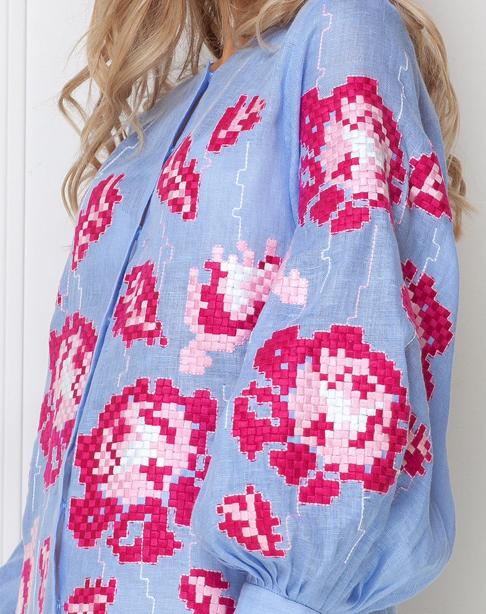 Camelia Light Blue Blouse FOBERINI