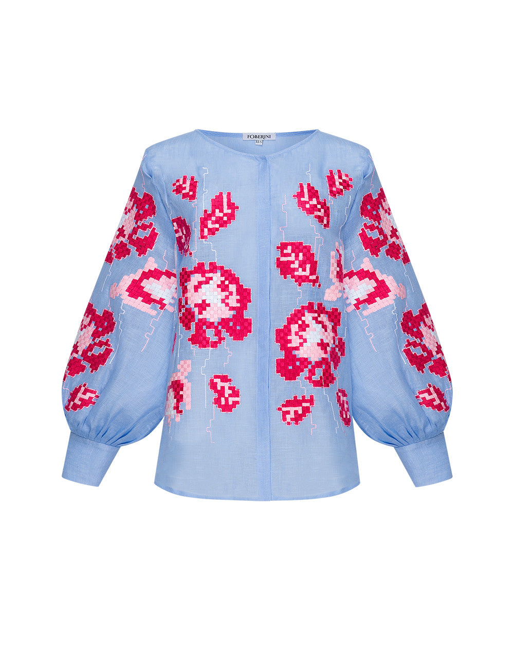 Camelia Light Blue Blouse FOBERINI