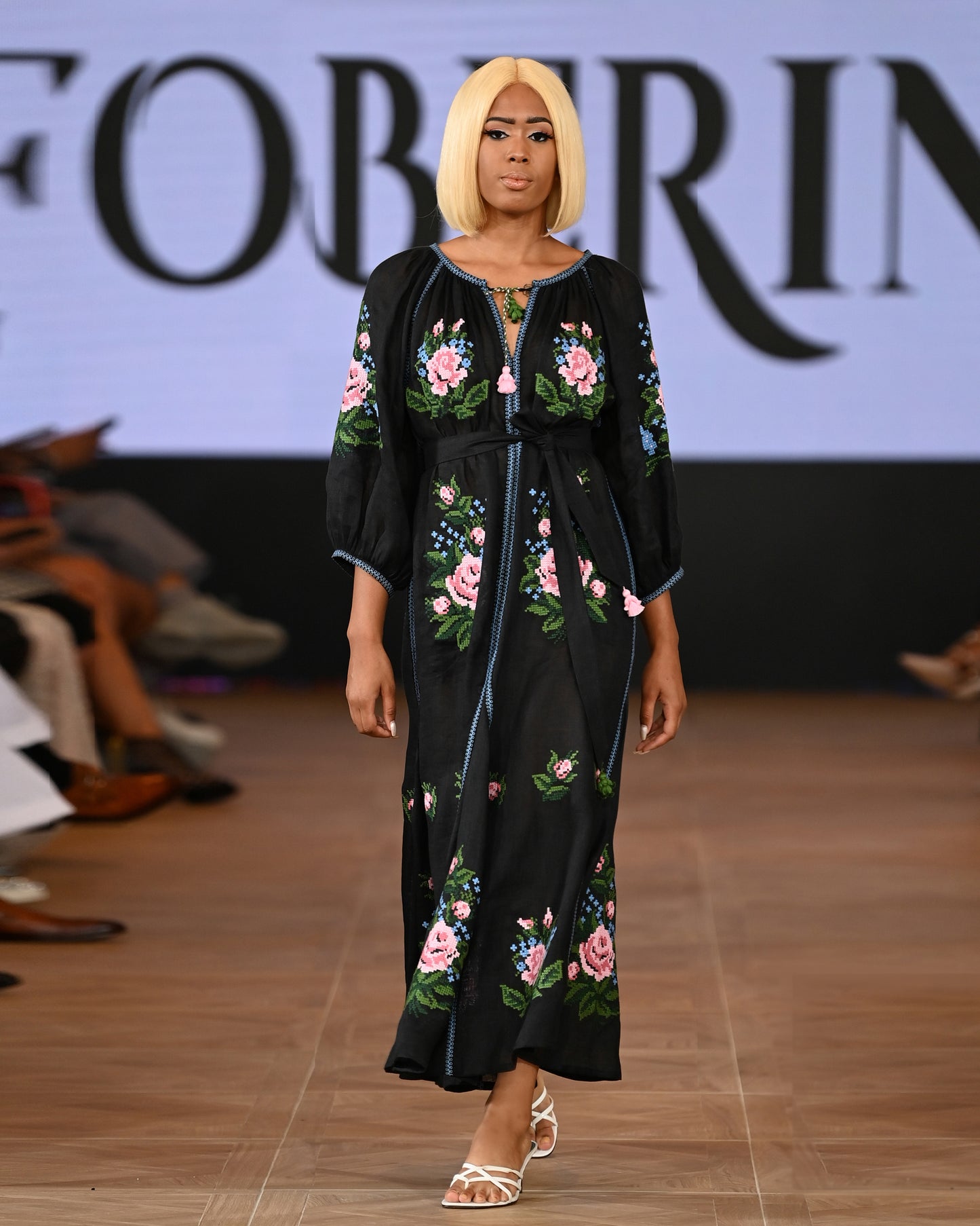 Evelina Black Maxi Dress FOBERINI