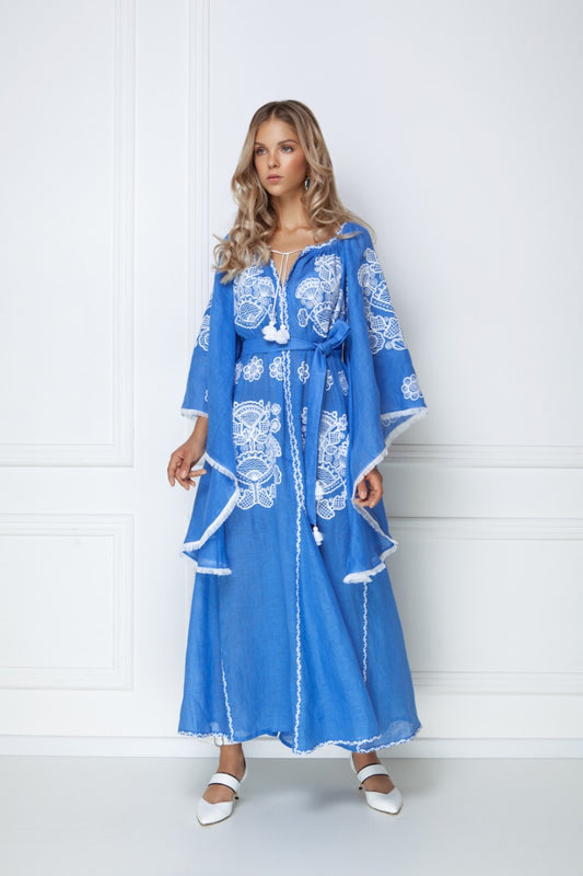 Victory Blue Maxi Dress FOBERINI
