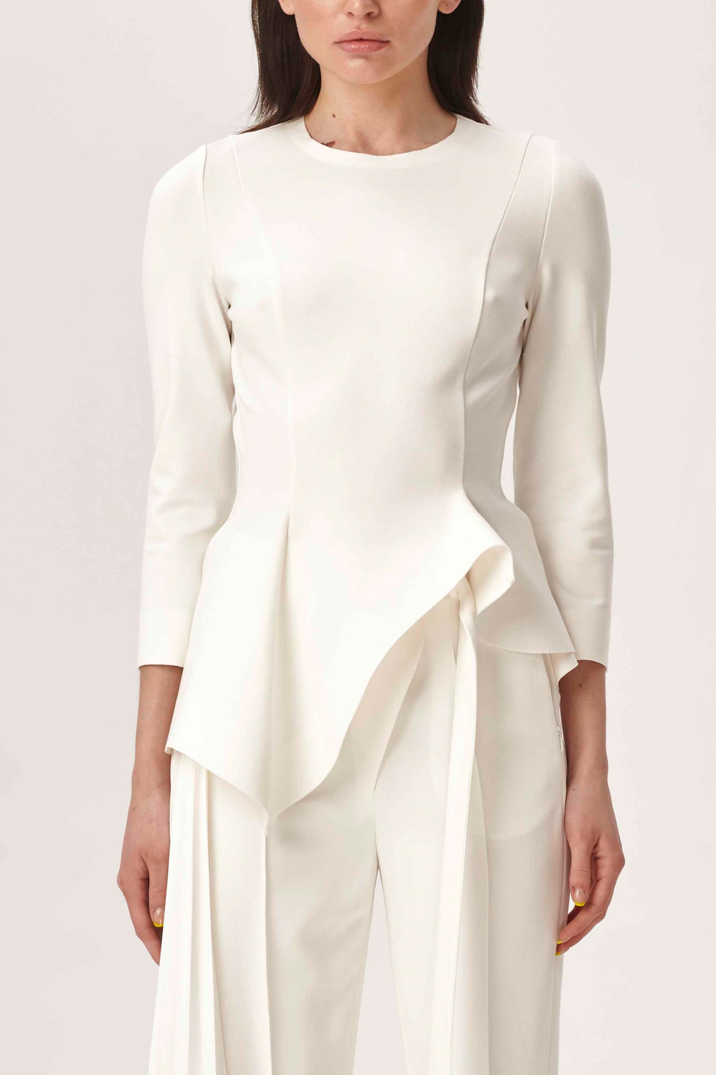 Melted peplum top with sleeves VALERY KOVALSKA