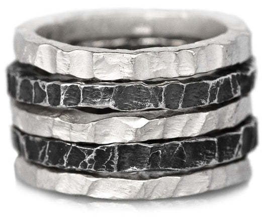 Möbius Ring Set P5 Black&White Modular Collection DENIS MUSIC