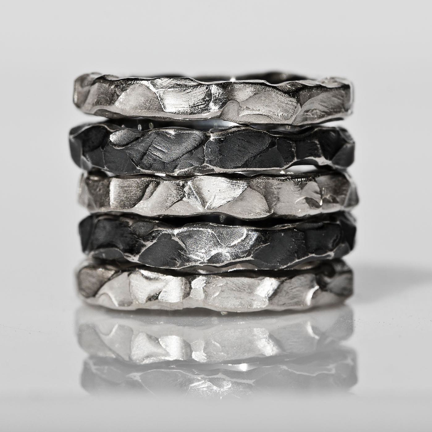 Möbius Ring Set P5 Black&White Modular Collection DENIS MUSIC