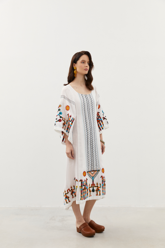 RAIN PRAYER MIDI DRESS IN WHITE My Sleeping Gypsy