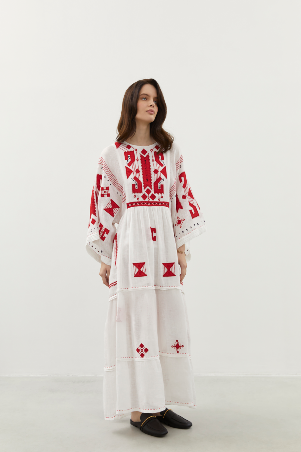 BRAILLE LONG DRESS IN WHITE My Sleeping Gypsy