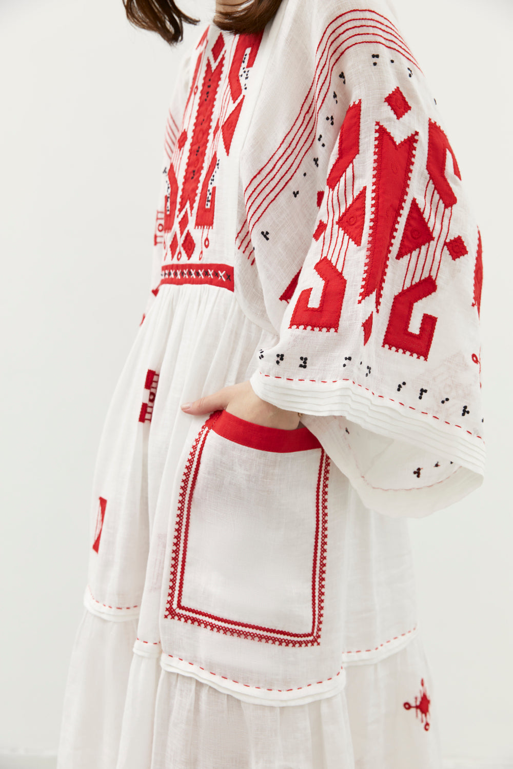 BRAILLE LONG DRESS IN WHITE My Sleeping Gypsy