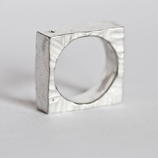 Silver Matter Ring Quadrate Modular Collection DENIS MUSIC