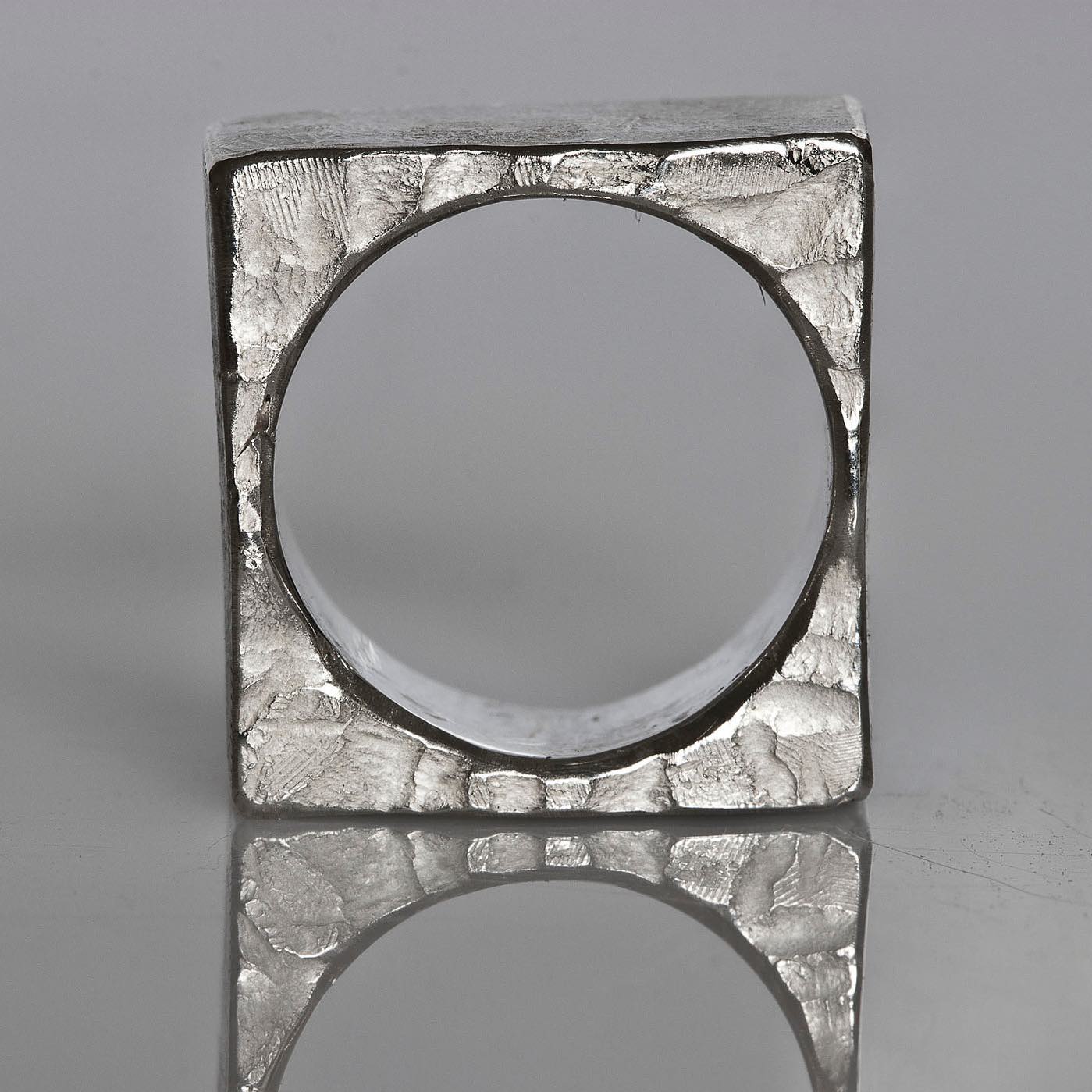 Silver Matter Ring Quadrate Modular Collection DENIS MUSIC