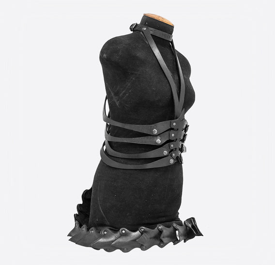 Black Dragon Spine Belt with Tail Bob Basset