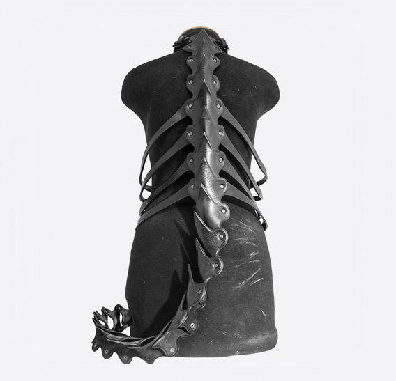 Black Dragon Spine Belt with Tail Bob Basset