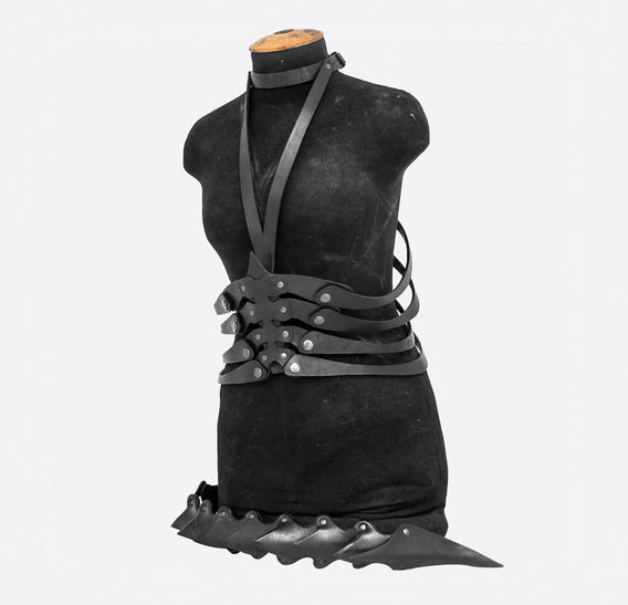 Black Dragon Spine Belt with Tail Bob Basset