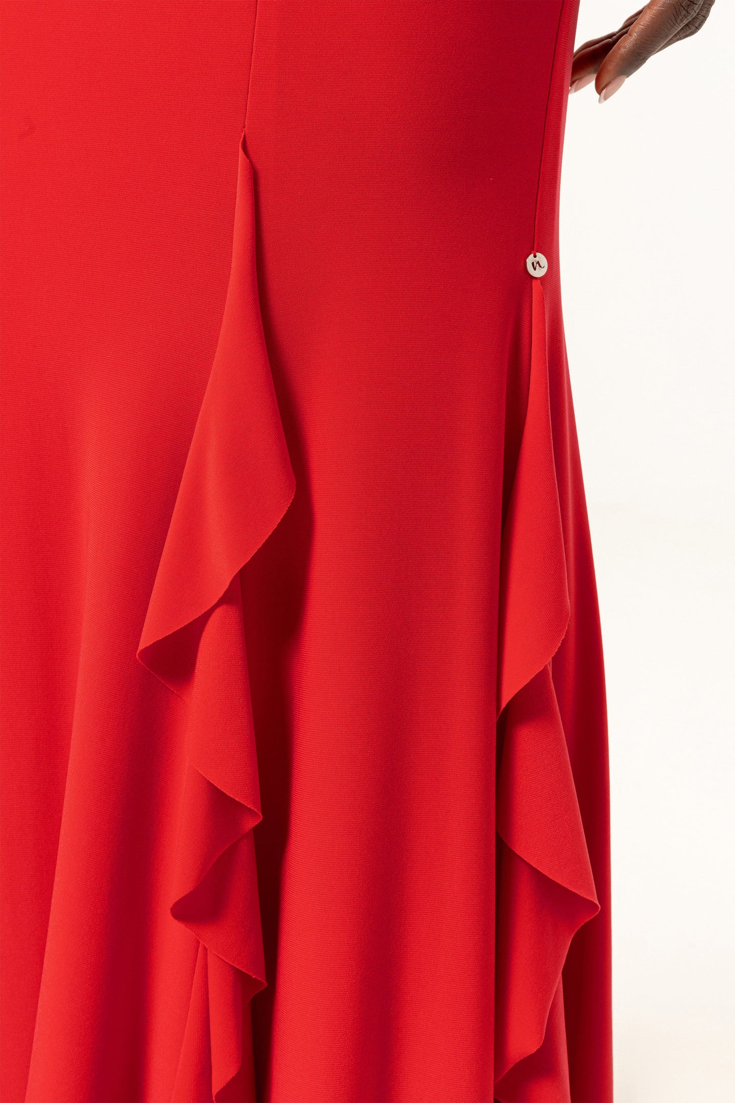 Ruffle-detailing chiffon maxi dress NISSA