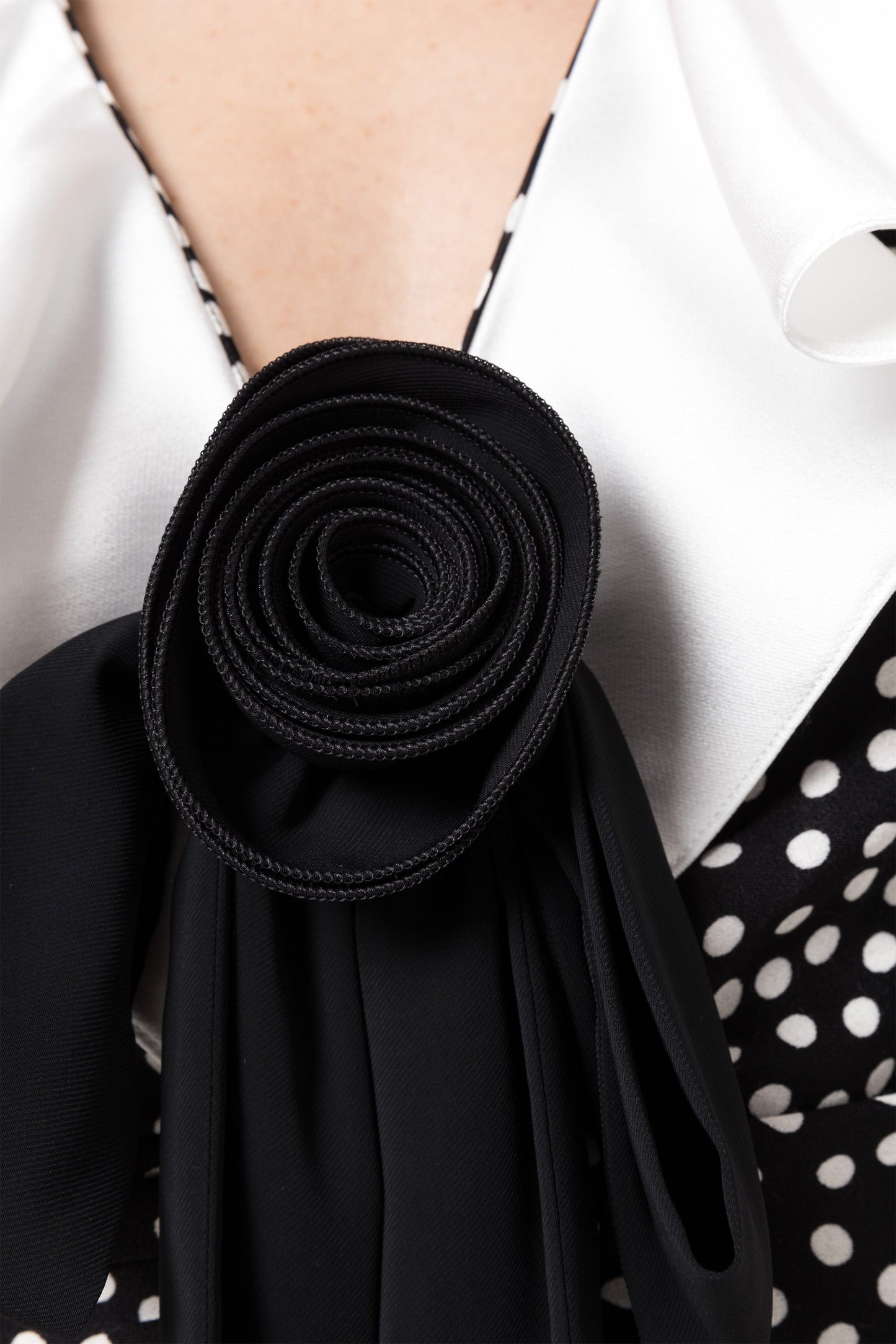 Polka-dots viscose midi dress - RC15741 NISSA