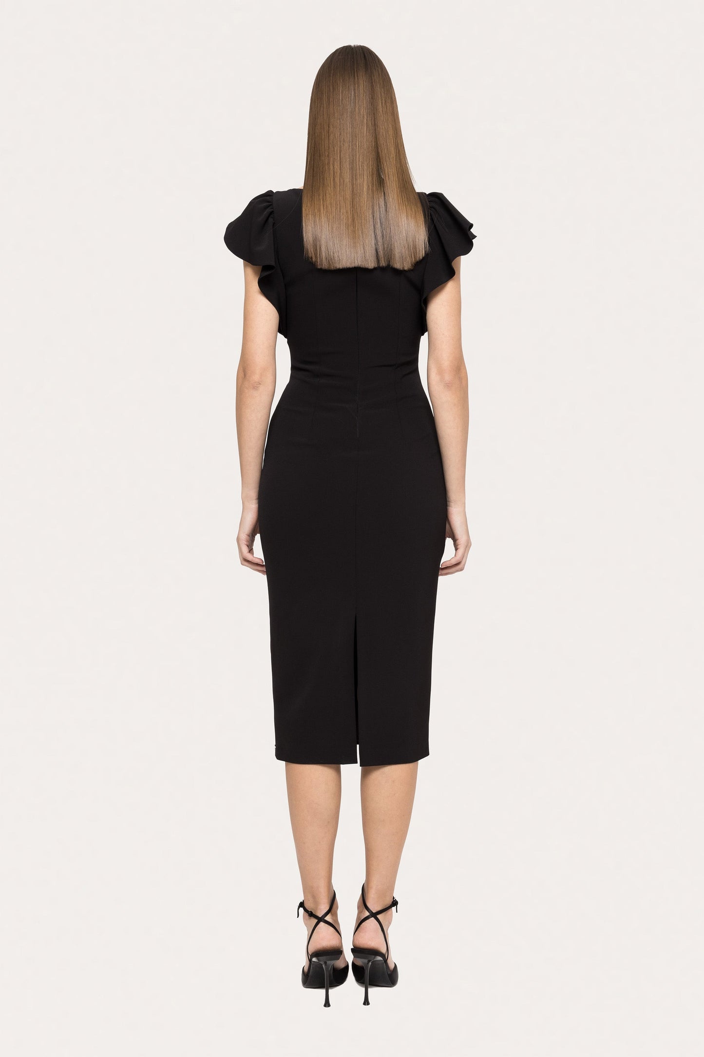 Crystal-bow midi dress - RC15664 NISSA