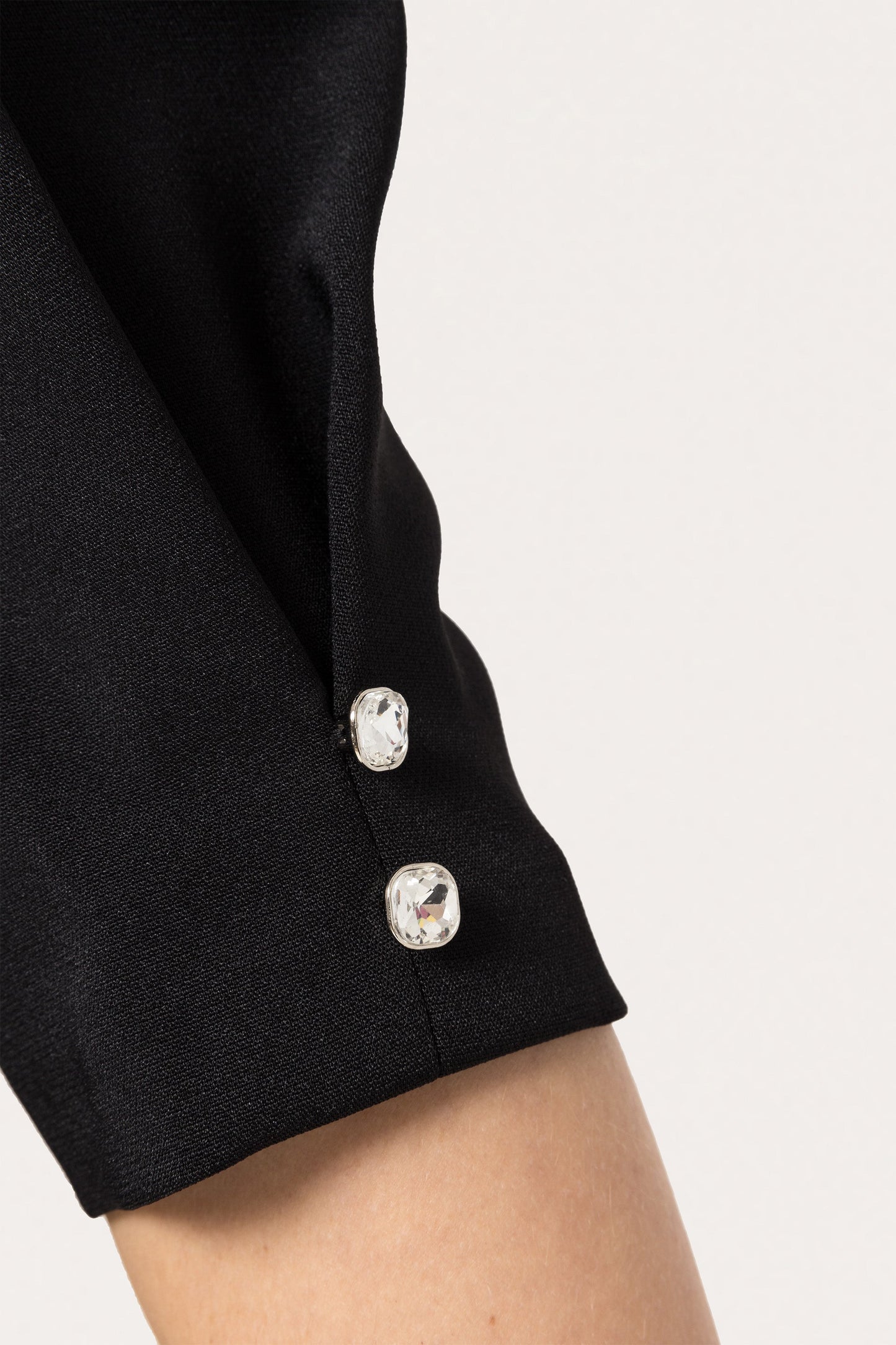 Crystal-bow crepe midi dress NISSA