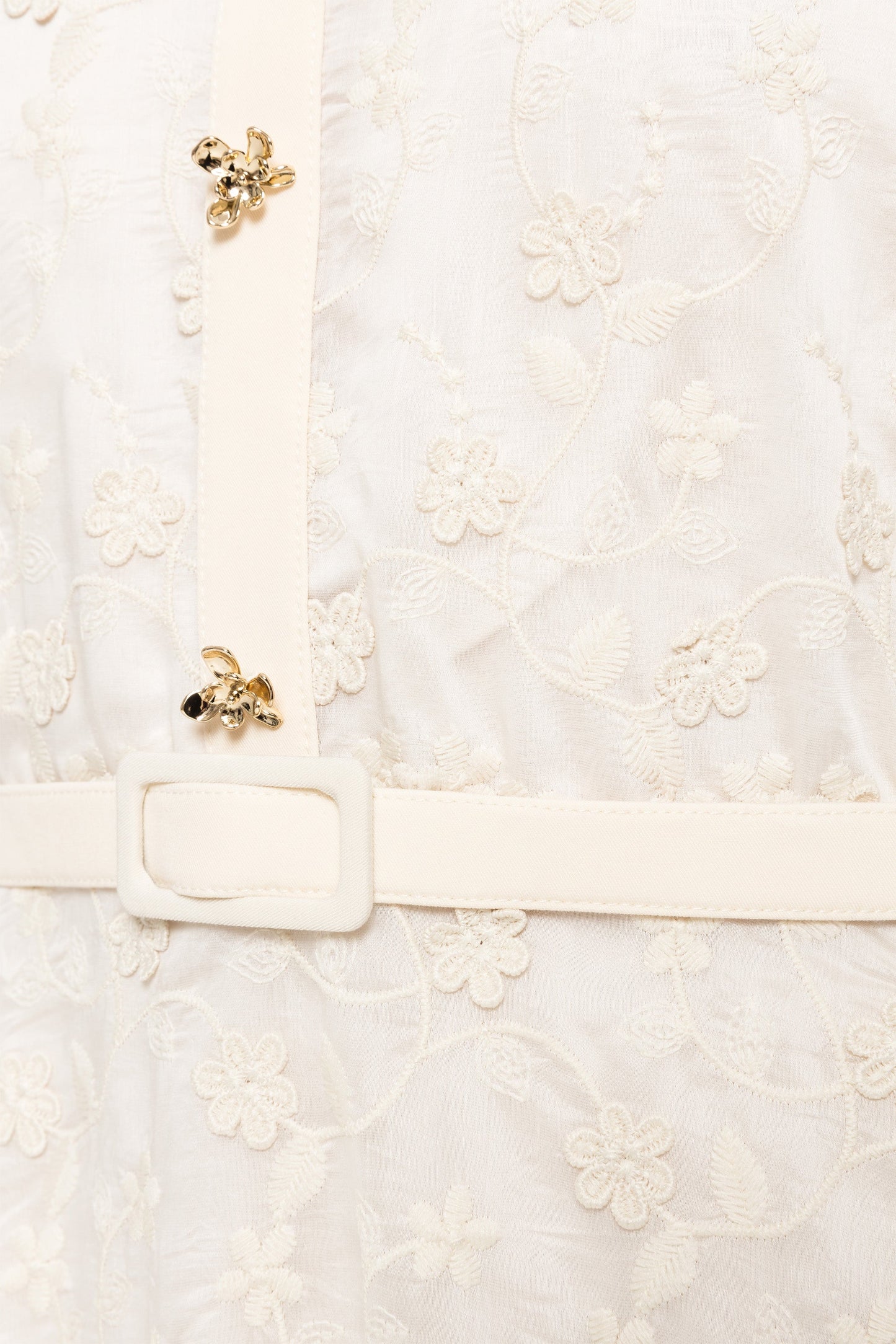 Embroidered lyocell midi dress - RC15719 off white NISSA