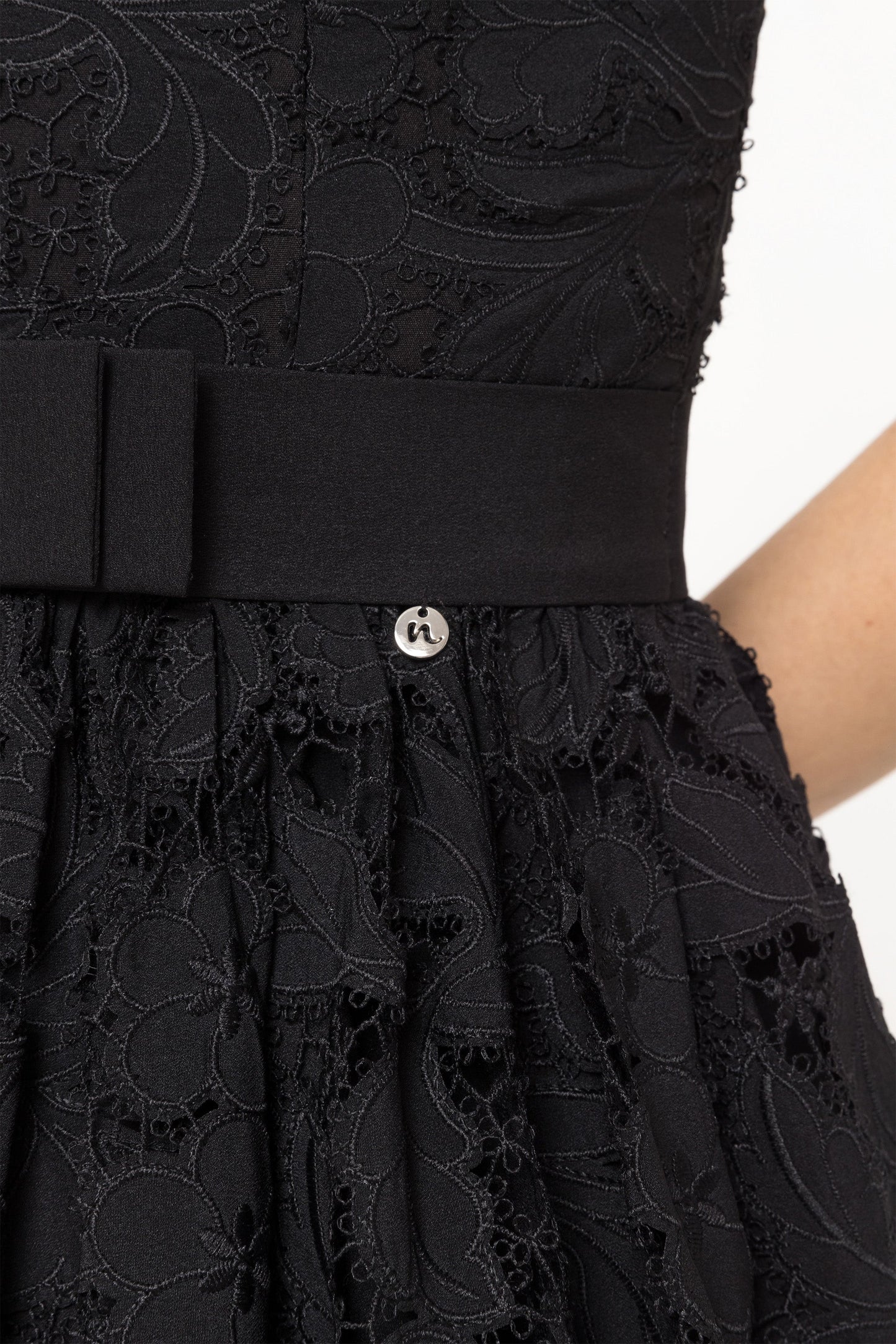 Corset-style strapless lace dress - RS15670 black NISSA