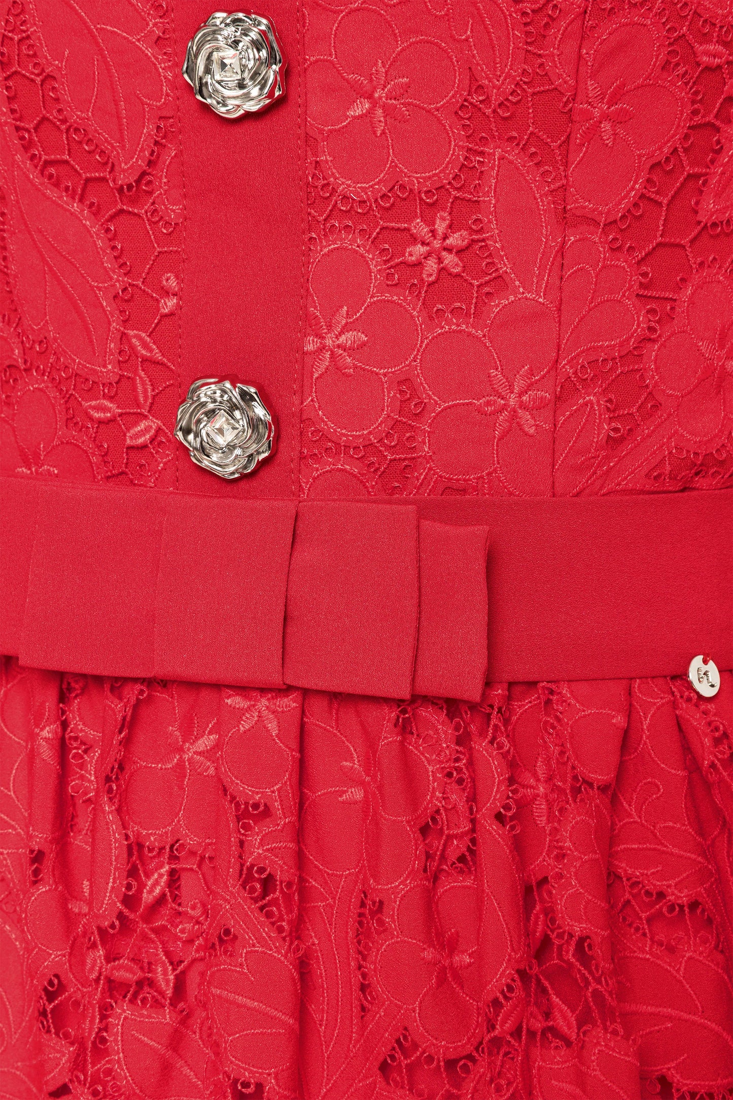 Corset-style strapless lace dress - RS15670 red NISSA