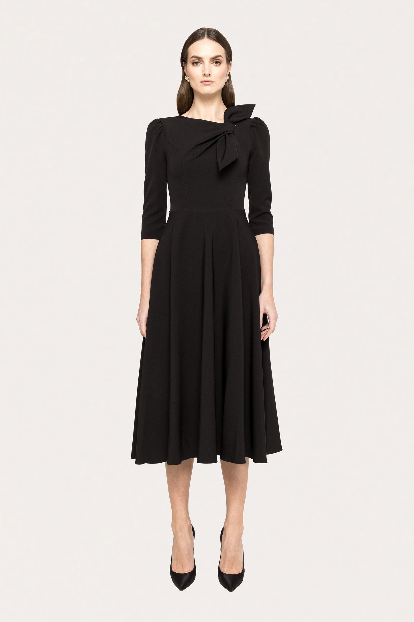 Bow detail midi dress - RZ14920 NISSA