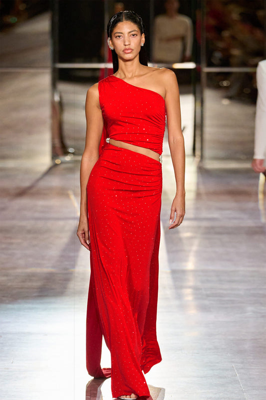 Rhinestone-embellished gown NISSA