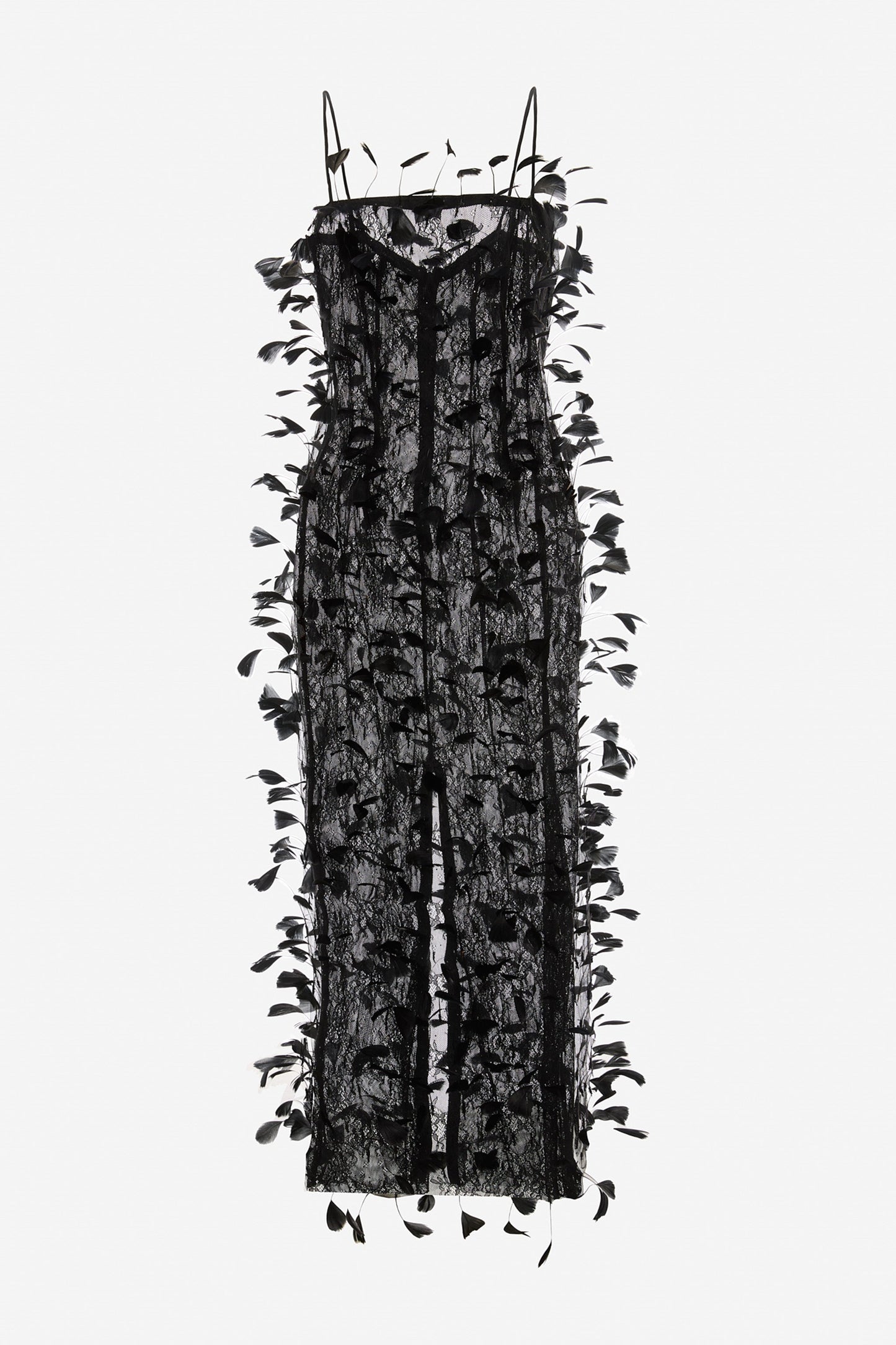 Ostrich-feather lace dress NISSA
