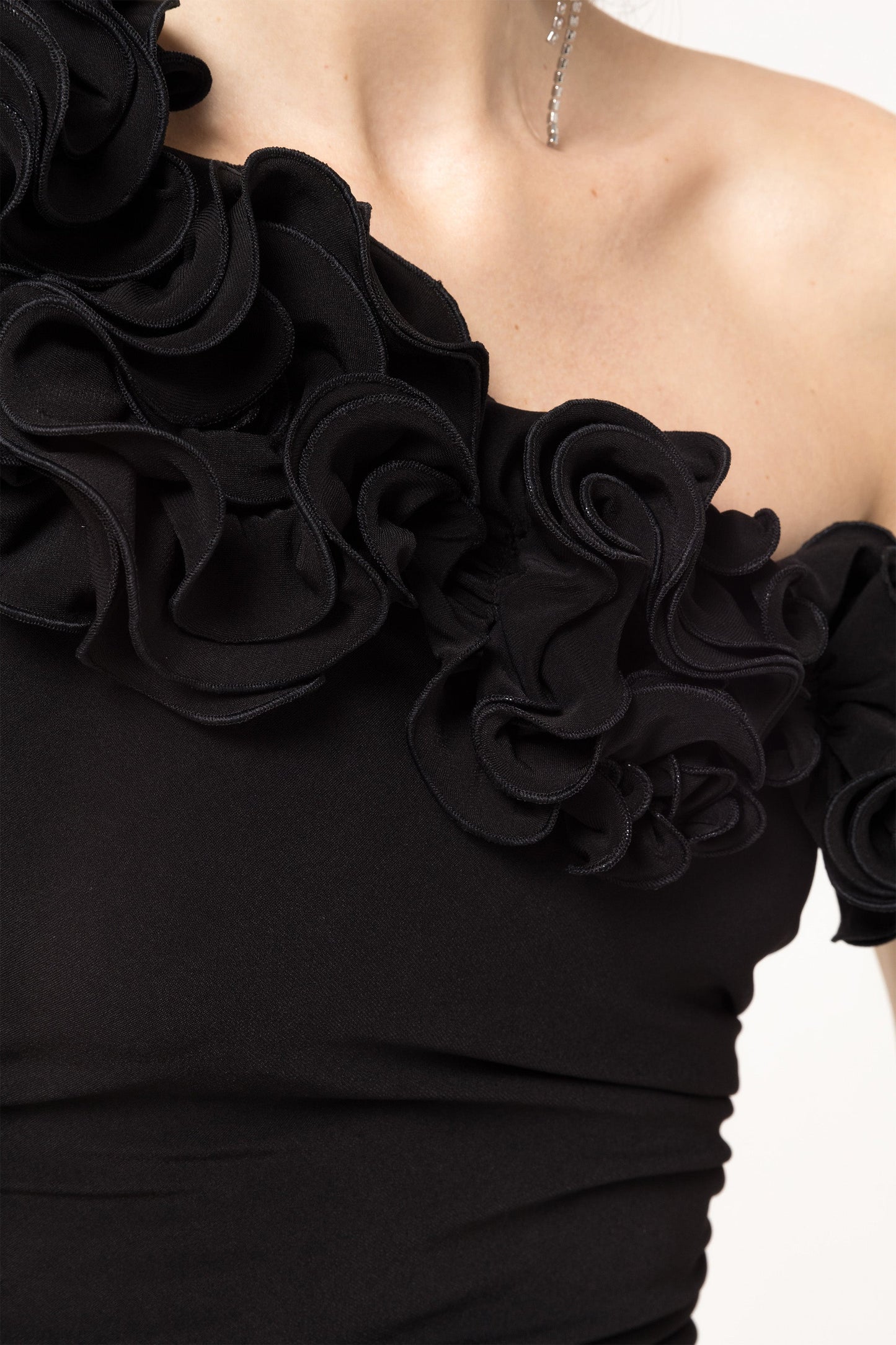 Floral-appliqué jersey maxi dress NISSA