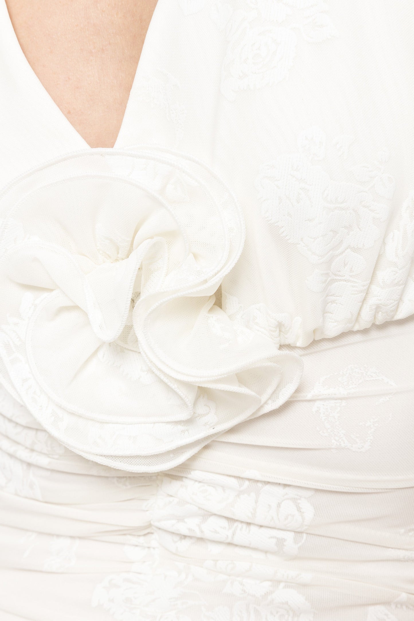 Floral-appliqué mesh dress - RS15654 NISSA