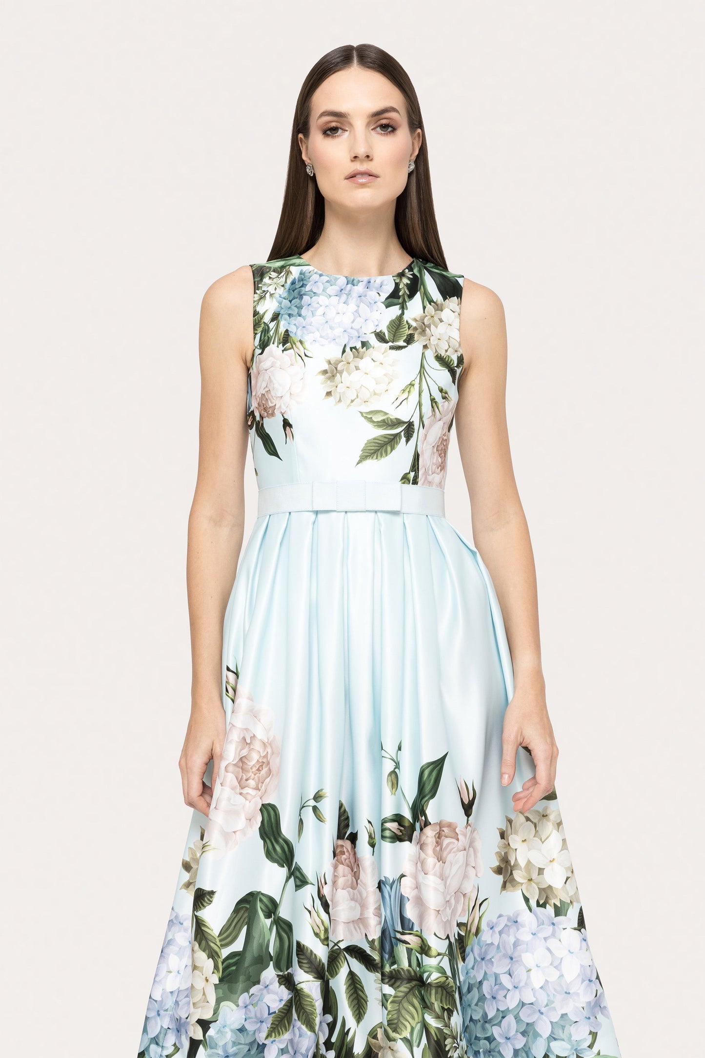 Printed taffeta midi dress - RS15620 NISSA