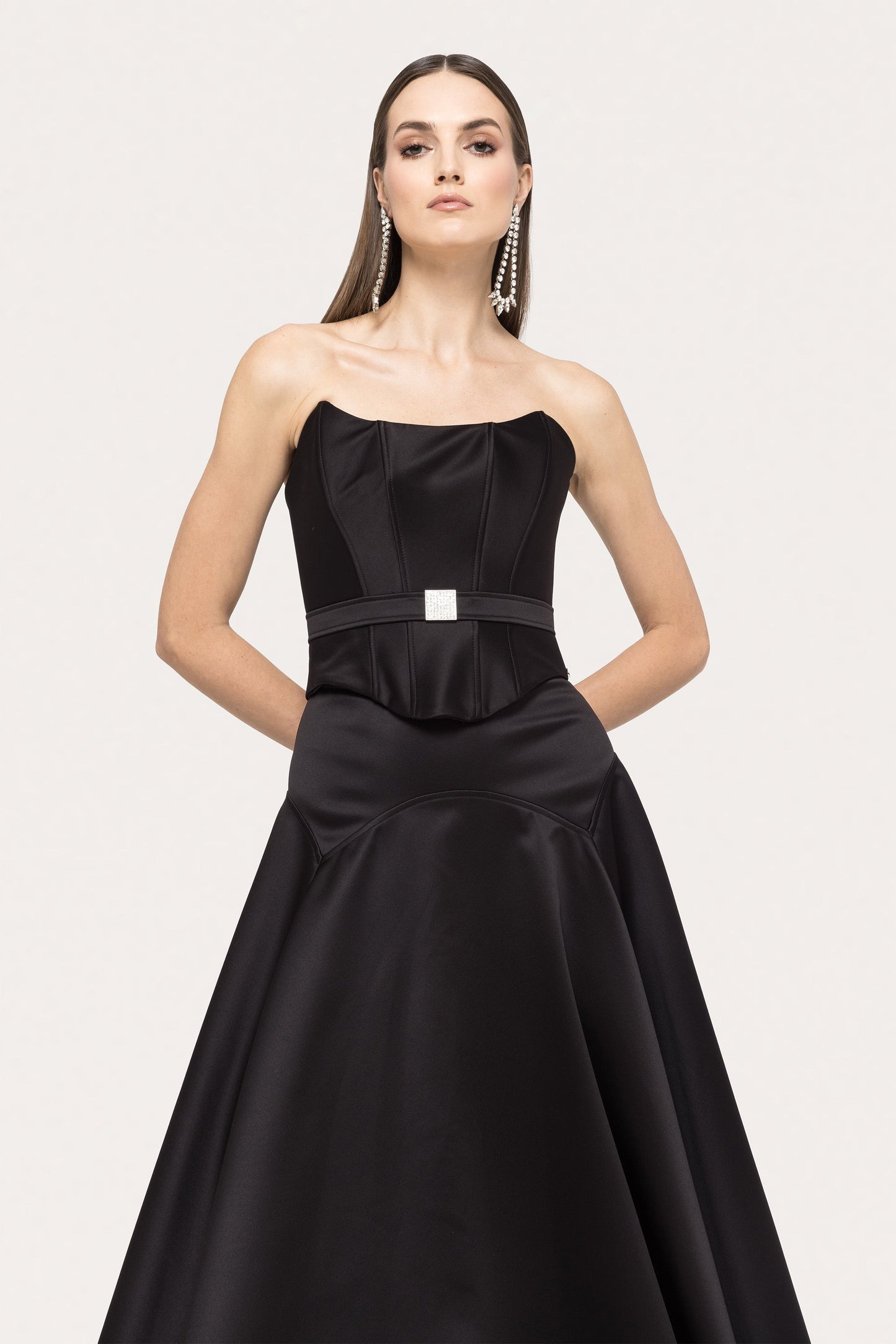 High-waisted taffeta skirt NISSA