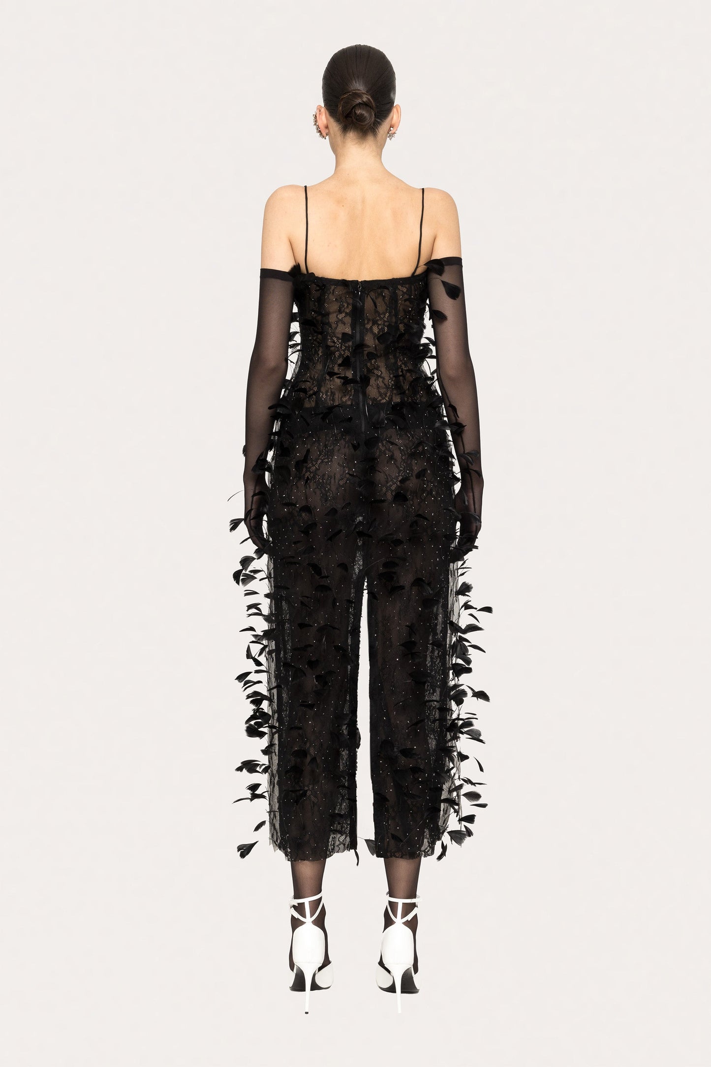 Ostrich-feather lace dress NISSA