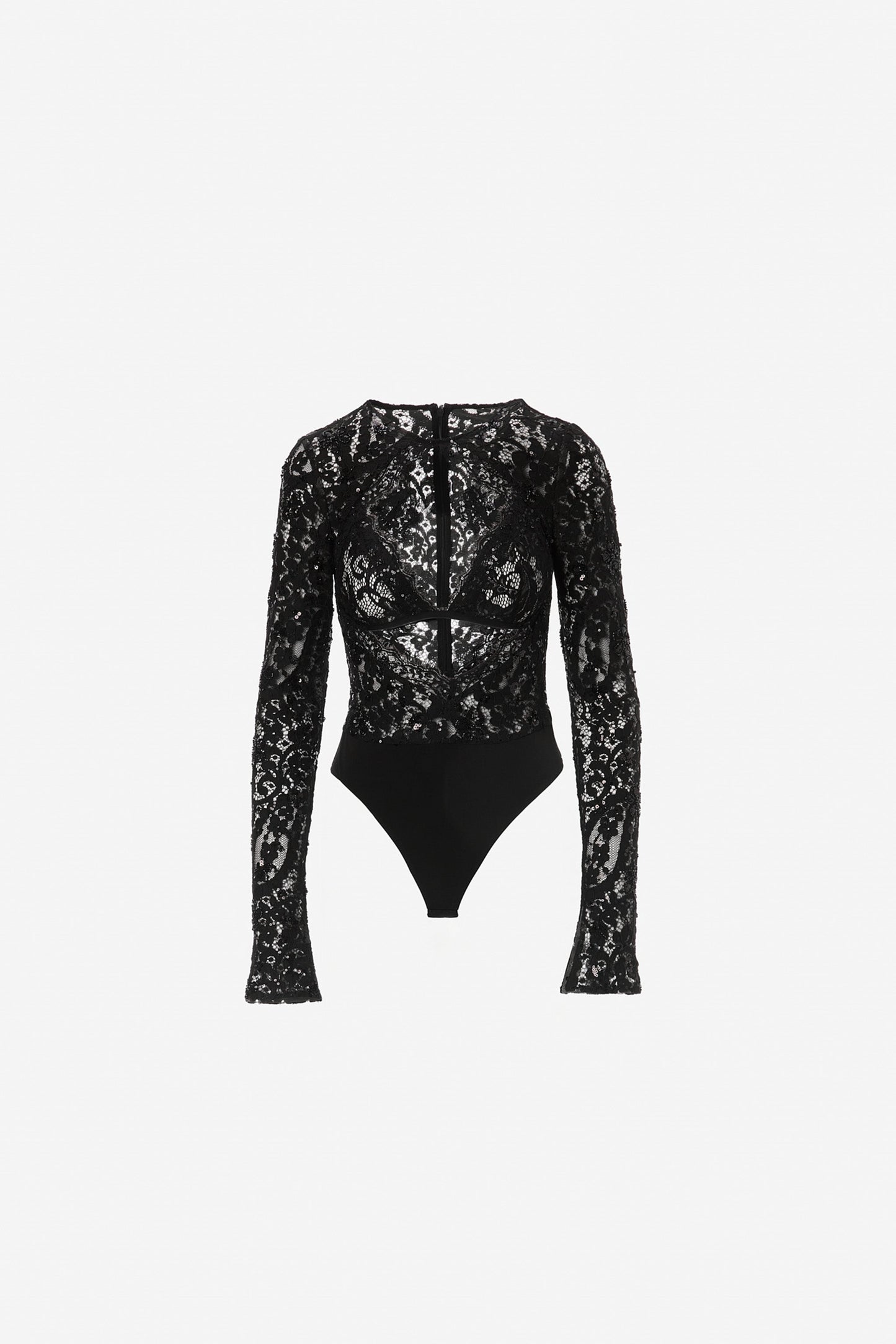 Sequin-detail lace bodysuit NISSA