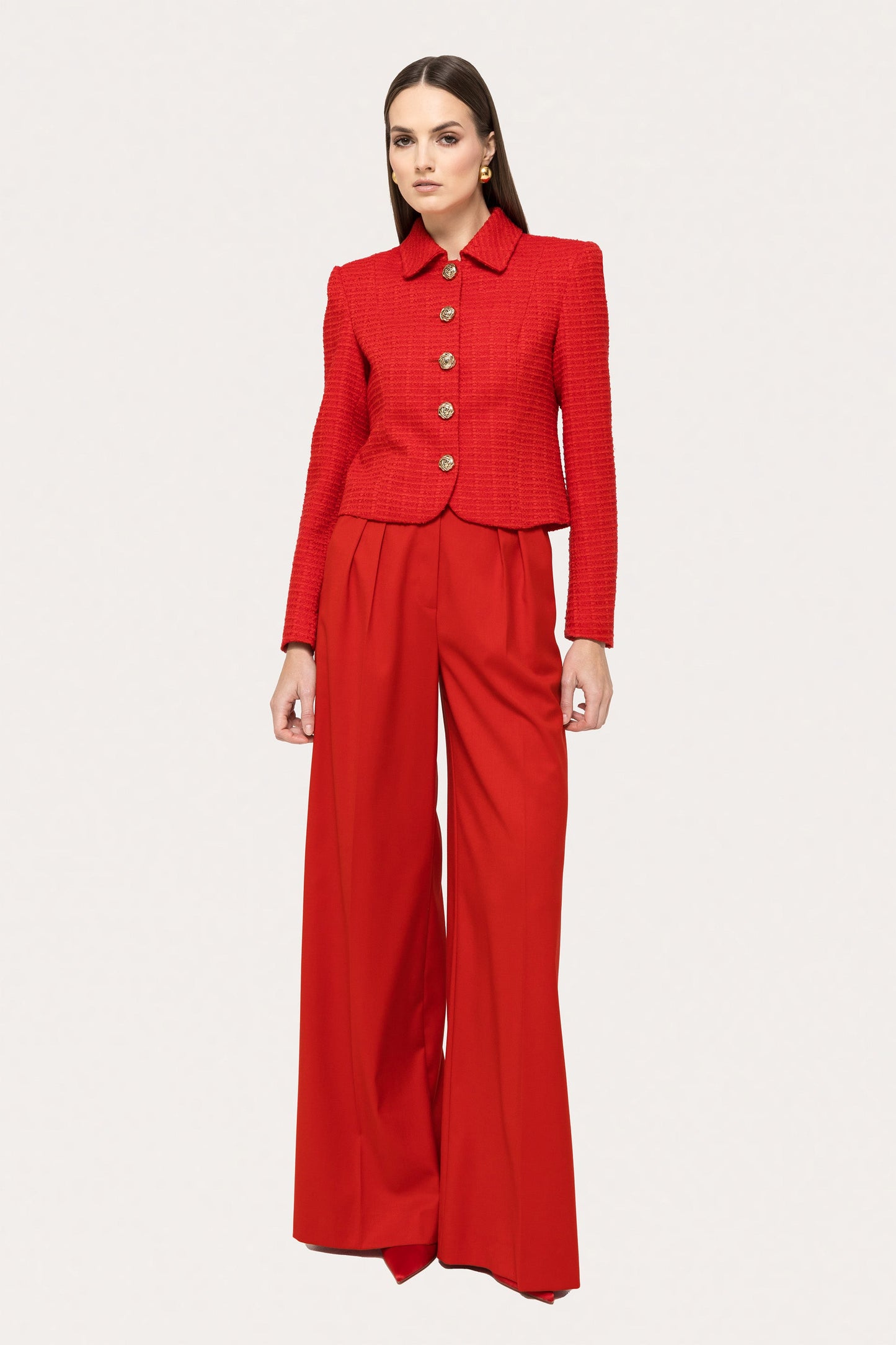 Boucle suit jacket - J15782 red NISSA
