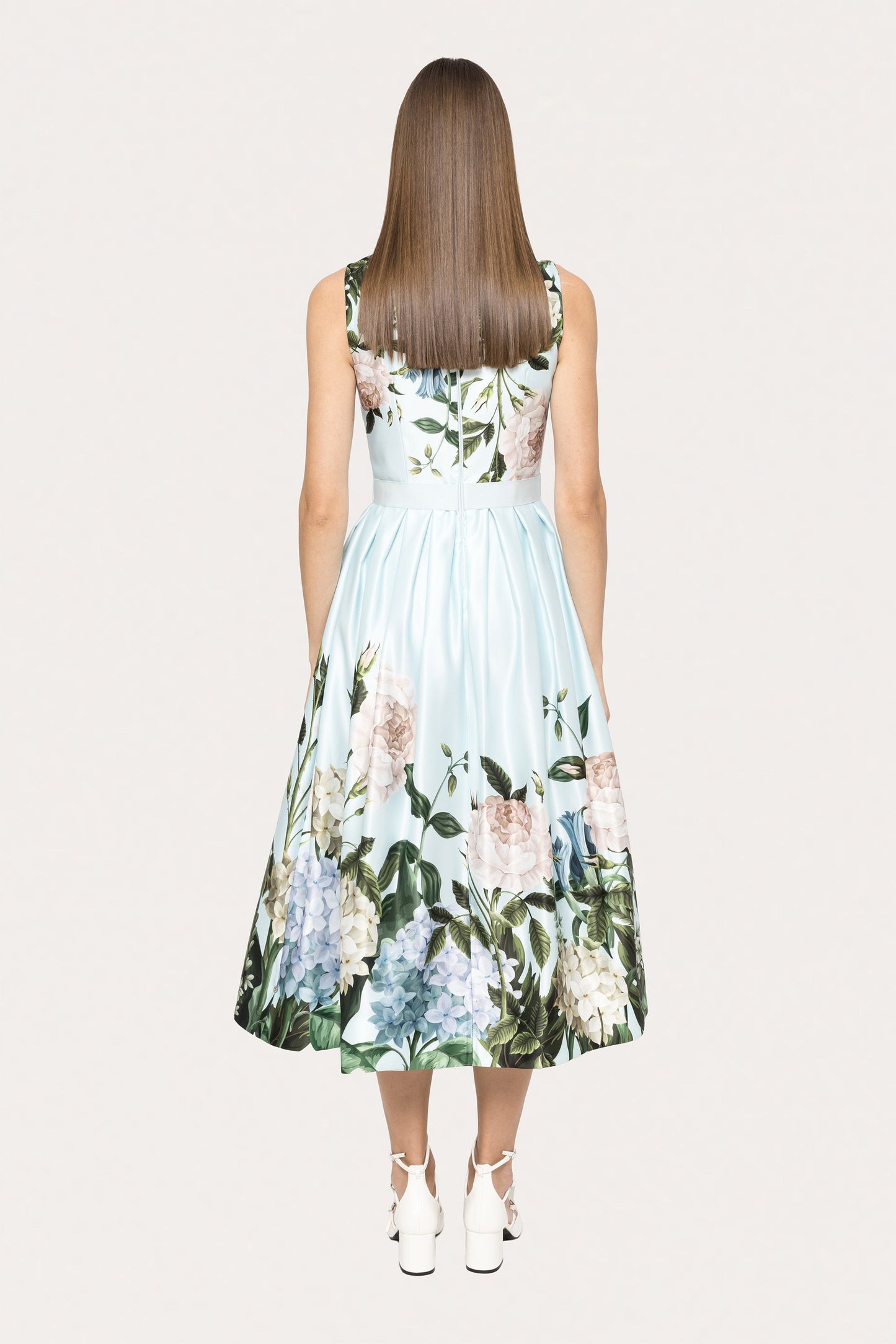 Printed taffeta midi dress - RS15620 NISSA