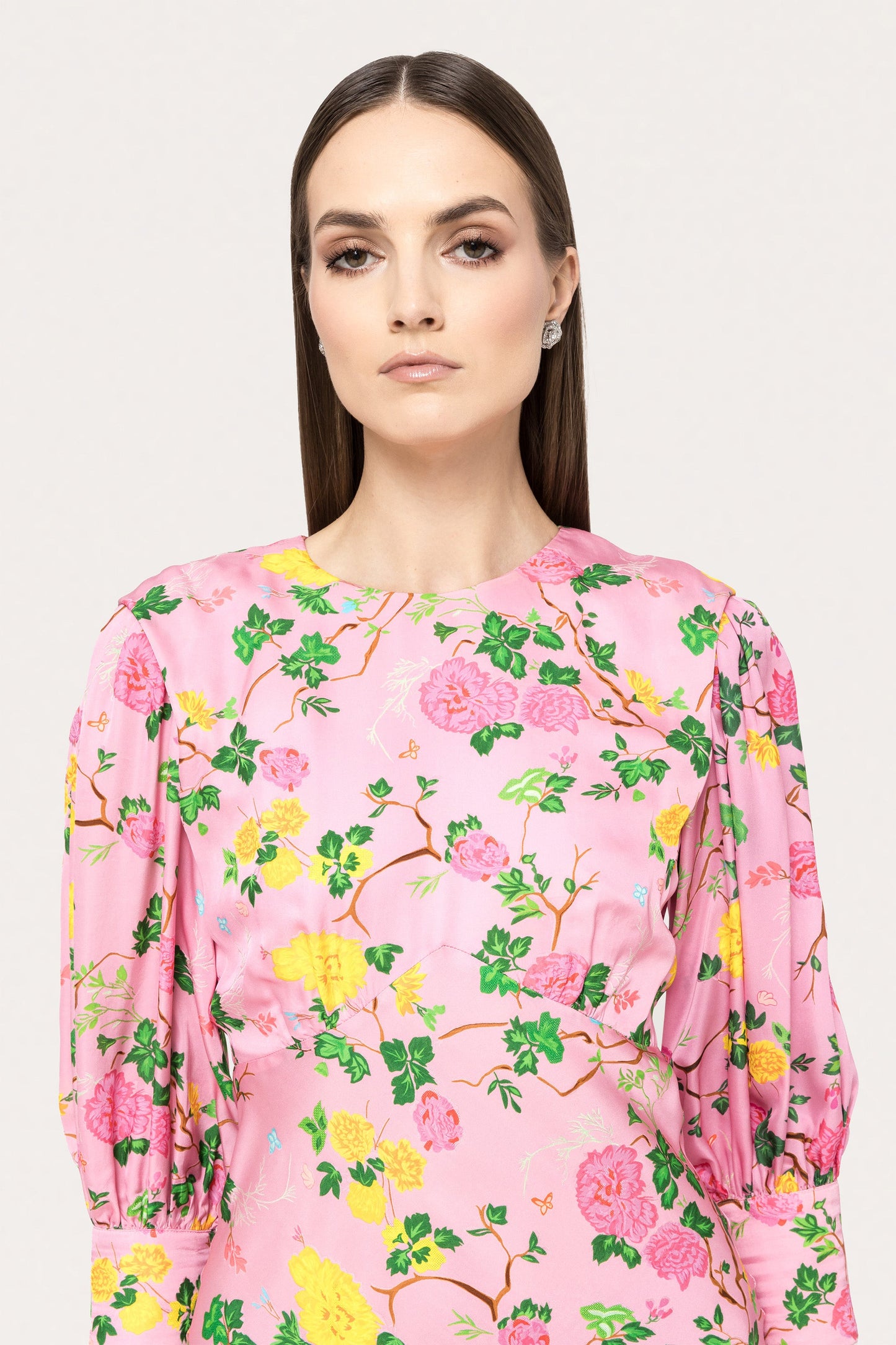 Printed viscose midi dress - RC15708 NISSA