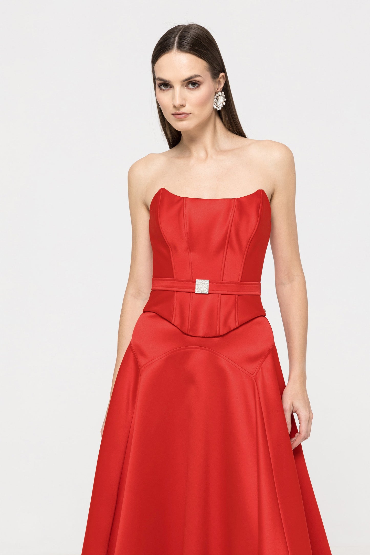 High-waisted taffeta skirt NISSA