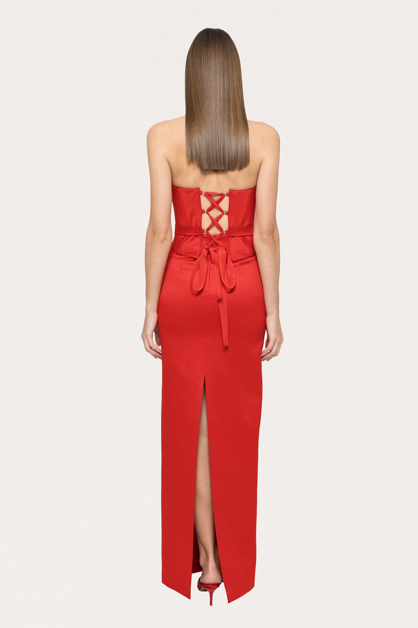 High-waisted taffeta skirt NISSA