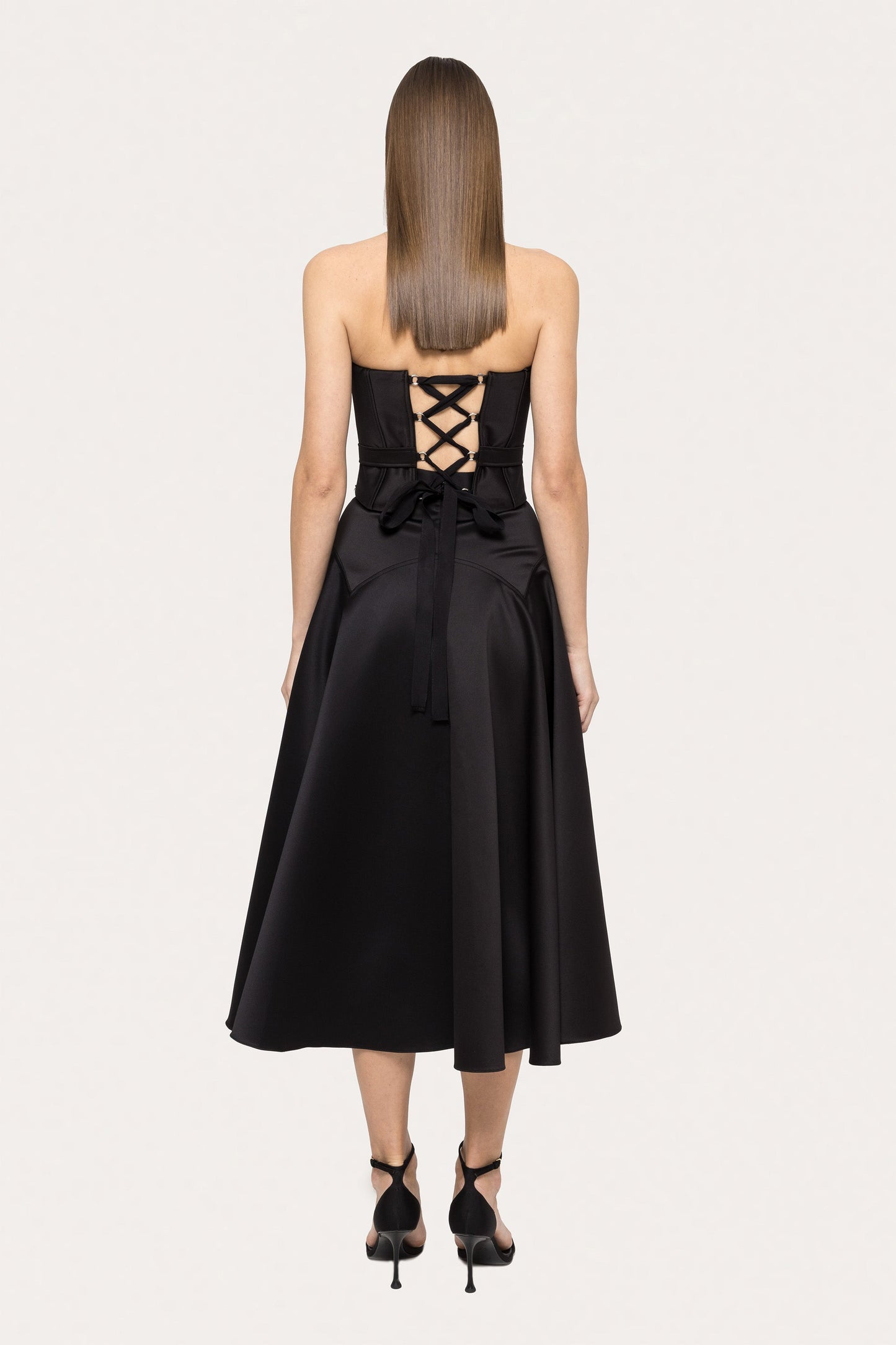 High-waisted taffeta skirt NISSA