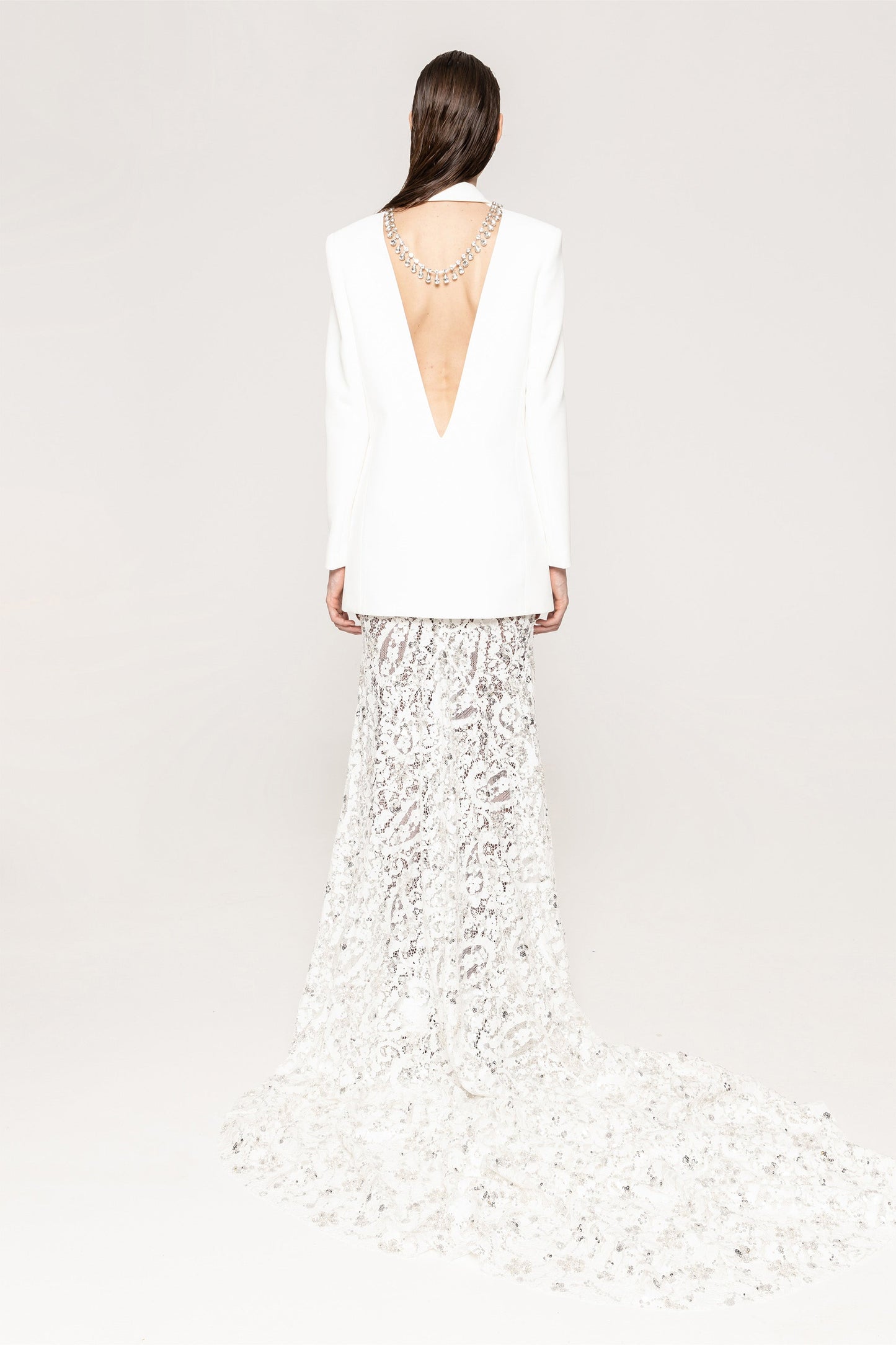 Sequin-embellished lace maxi skirt NISSA