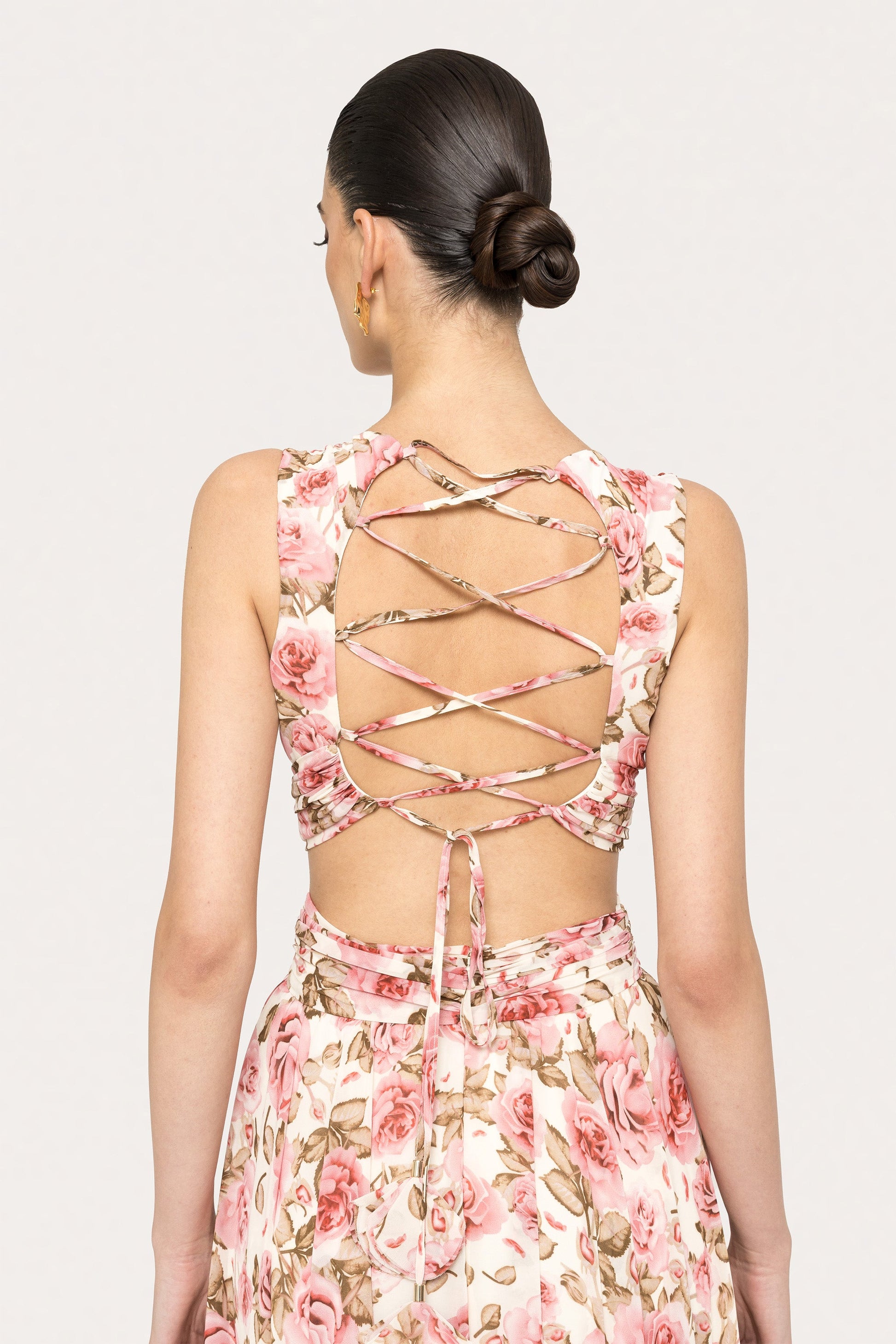 nissa open-back maxi dress Backless Lame Maxi Dress