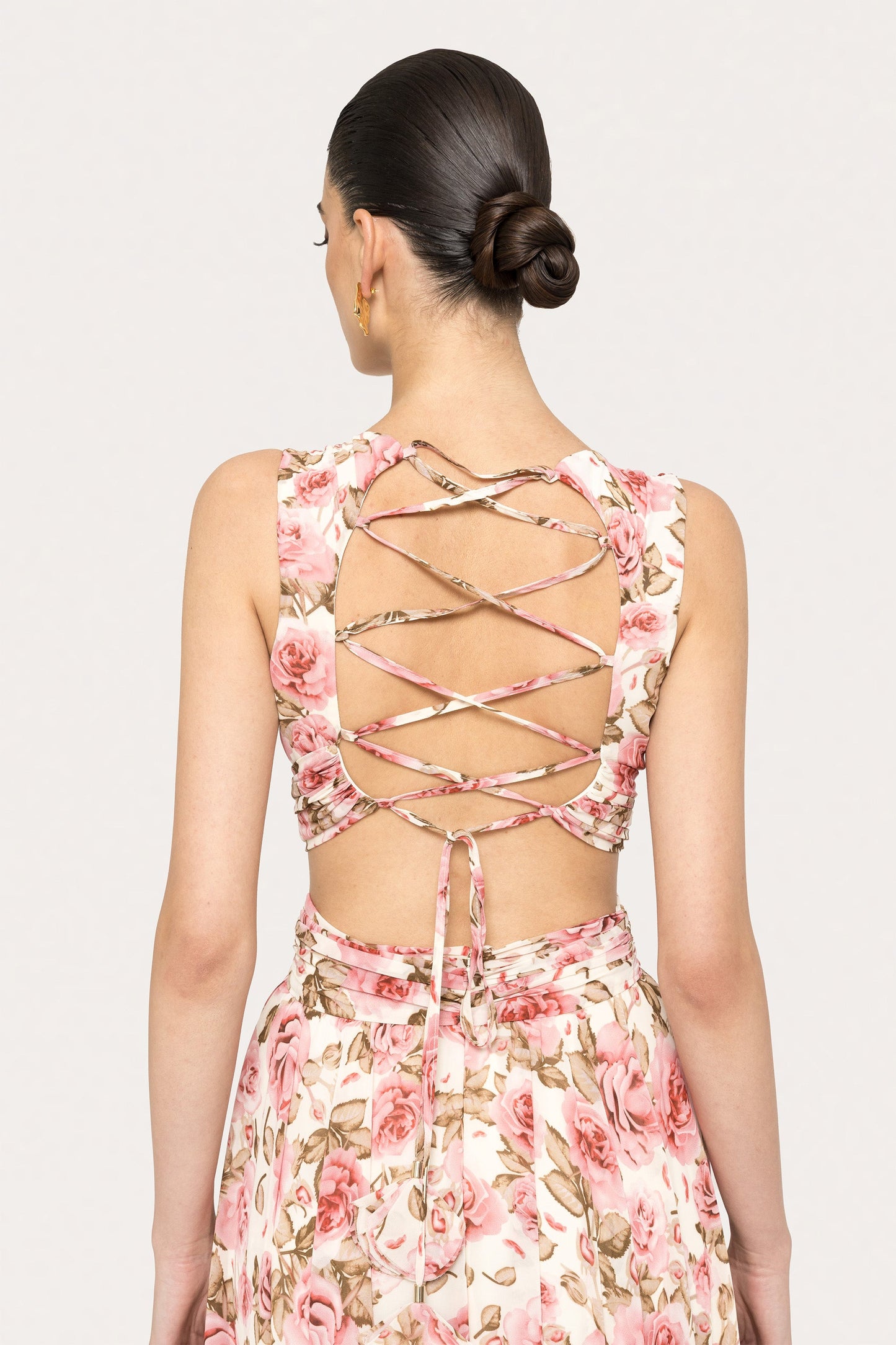 Open-back chiffon maxi dress NISSA